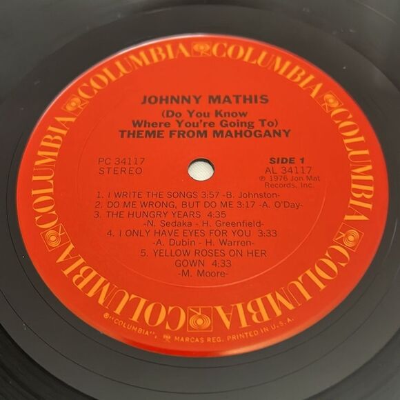 LP Vinyl Johnny Mathis I Only Have Eyes For You with Dust Cover and Sleeve - Picture 5 of 7
